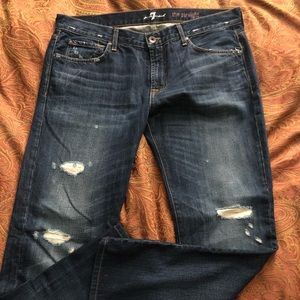 7 For All Manning Ripped Jeans